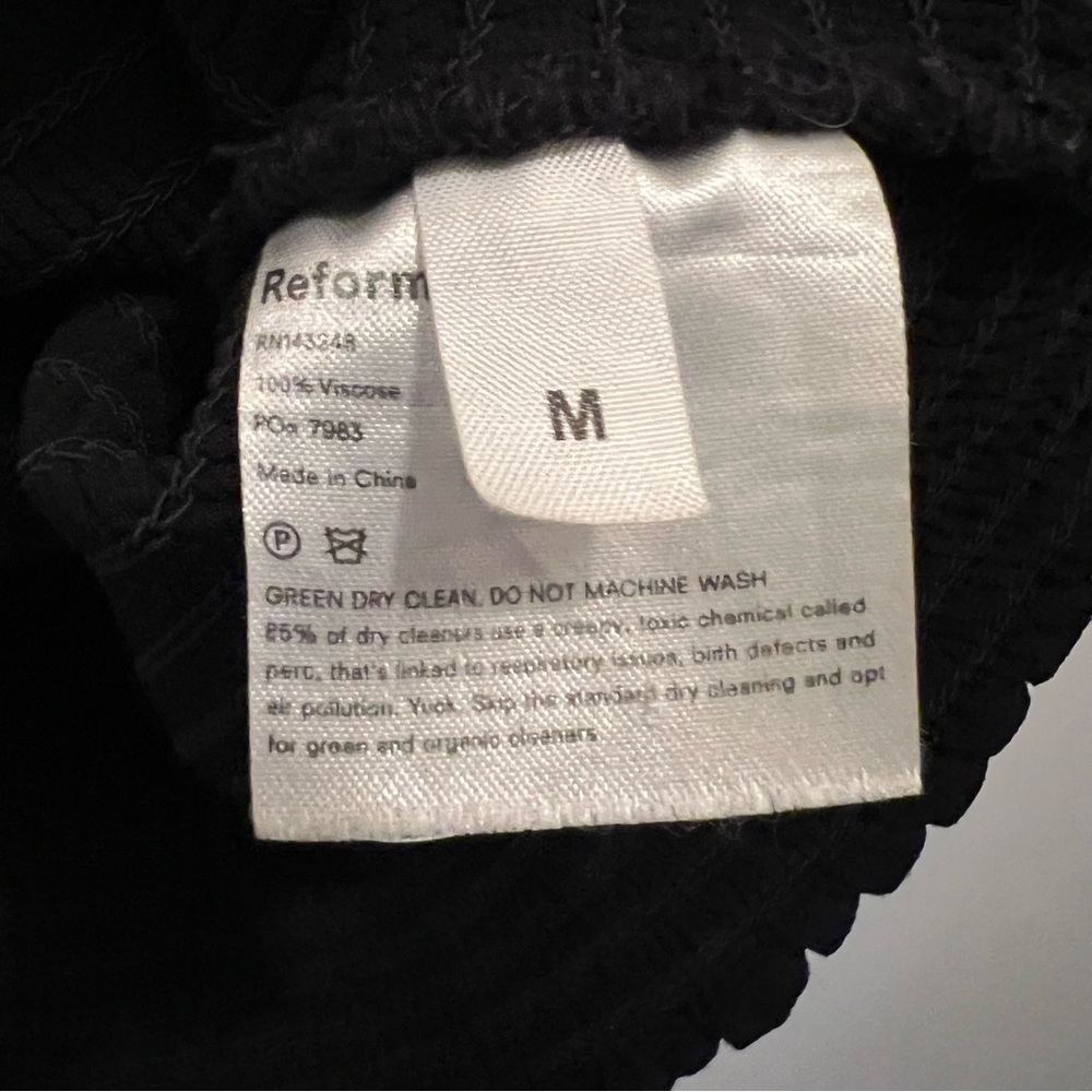 Reformation Lenore Black‎ Crop Top - Picture 7 of 7